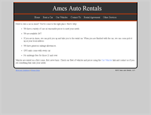 Tablet Screenshot of amesautorentals.com